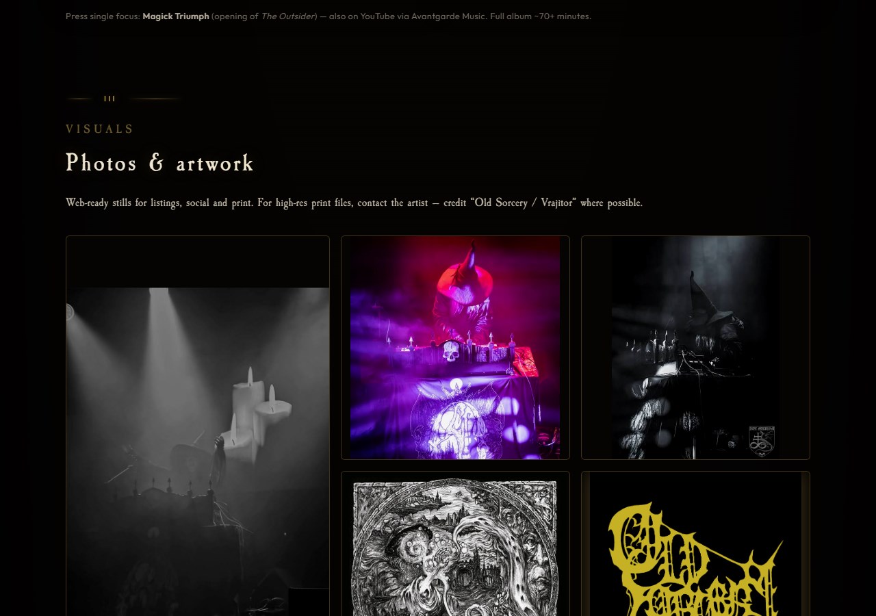 Old Sorcery – photos & artwork